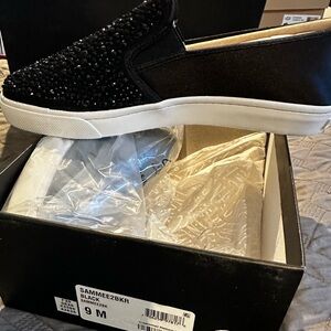 INC International Concepts Black Slip-On Sneakers